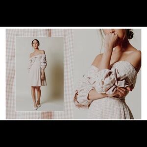 Chriselle x J.O.A. Tiered Sleeve Minidress medium